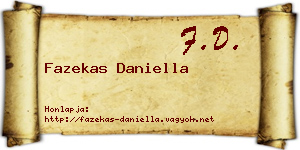 Fazekas Daniella névjegykártya